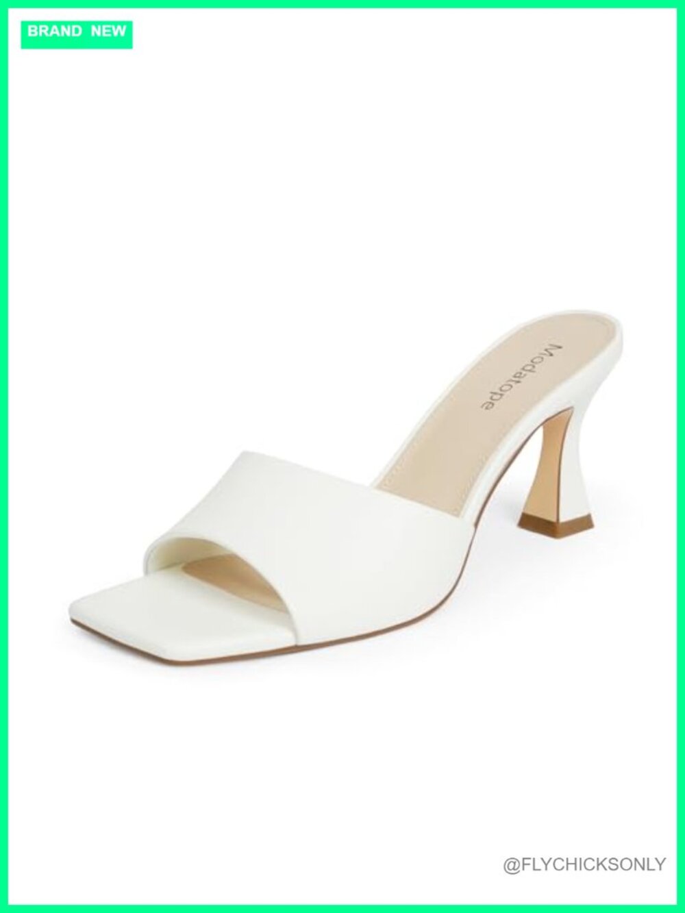 Women's Faux Leather Block Heel Sandals Open Square Toe Slip On Heels